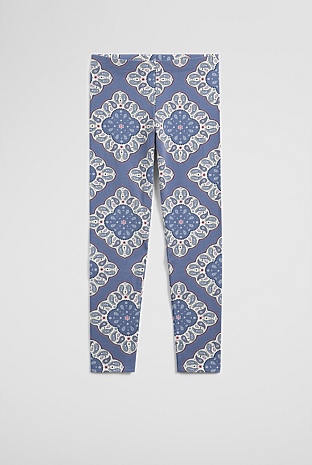 Organically Grown Cotton Blend Paisley Legging