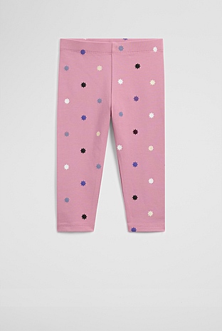 Organically Grown Cotton Blend Star Legging