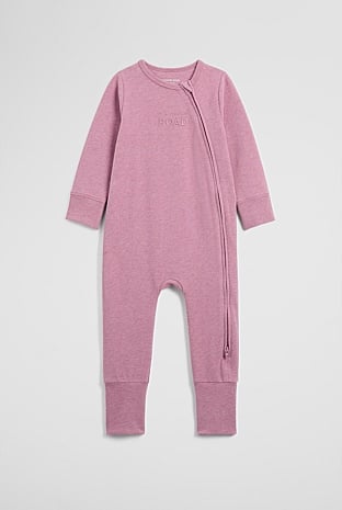 Organically Grown Cotton Logo Zip Jumpsuit
