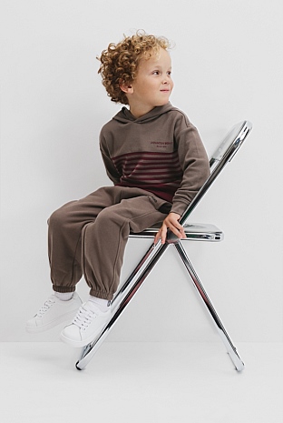 Hooded Block Stripe T-Shirt