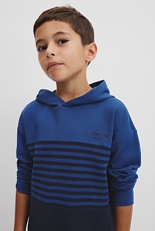Hooded Block Stripe T-Shirt