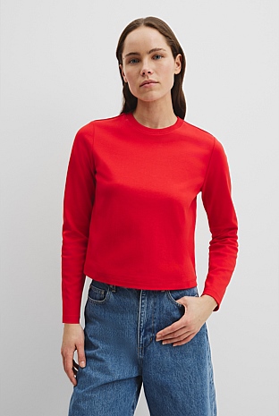 Australian Cotton Long Sleeve Slim Fit T-Shirt