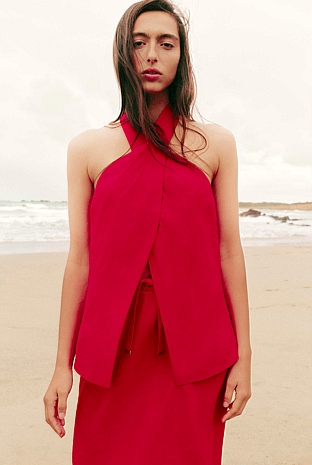 Organically Grown Linen Halter Top