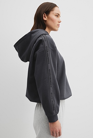 Australian Good Earth Cotton Drawcord Hooded Sweat