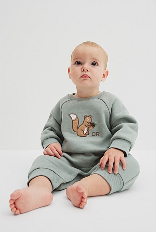Organically Grown Cotton Squirrel Oversized Jumpsuit