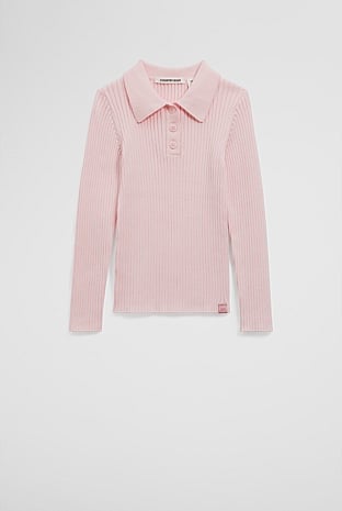 Organically Grown Cotton Long Sleeve Knit Polo