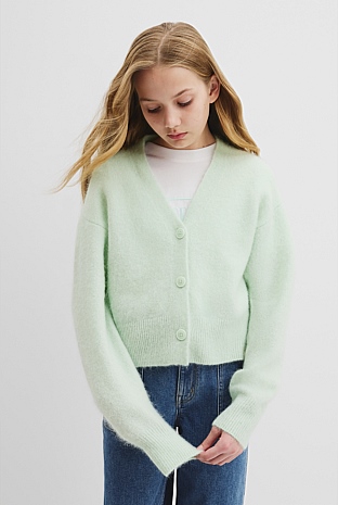 Teen Fluffy Knit Cardigan