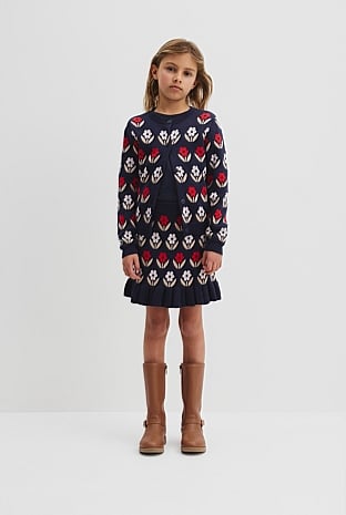 Organically Grown Cotton Jacquard Knit Skirt