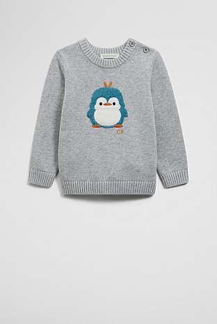 Organically Grown Cotton Penguin Knit