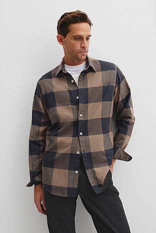 Regular Fit Australian Good Earth Cotton Flannel Shirt