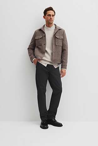 Textured Button Through Jacket