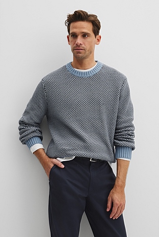 Australian Cotton Blend Textured Knit