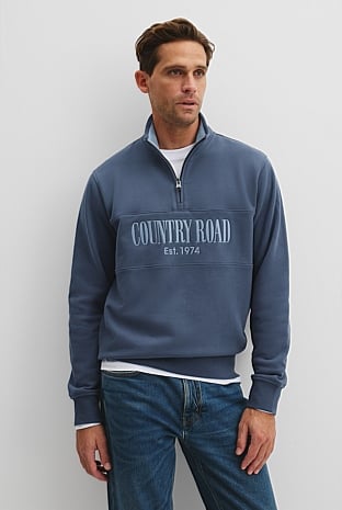 Verified Australian Cotton Half Zip Heritage Sweat