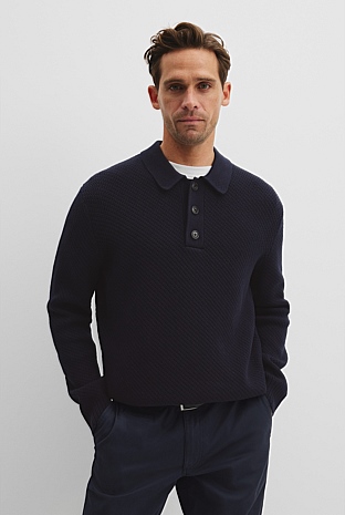 Australian Cotton Blend Chunky Collar Pullover
