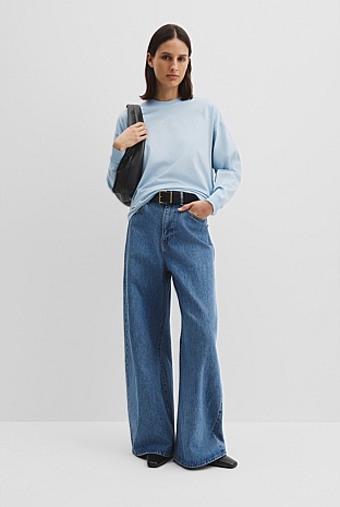 Australian Cotton Long Sleeve Relaxed T-Shirt