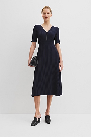 Pointelle Knit Dress