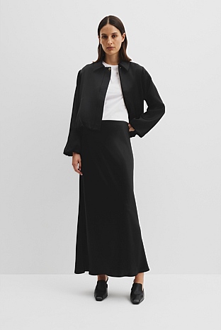 Satin Bias Skirt