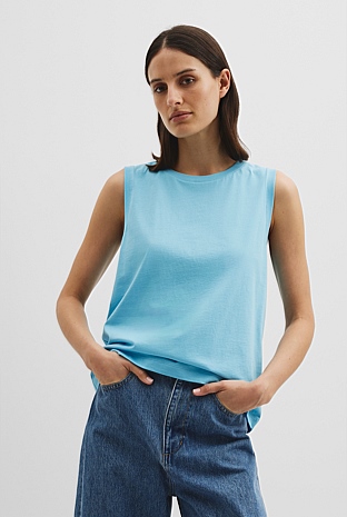 Australian Cotton Relaxed Crew Tank