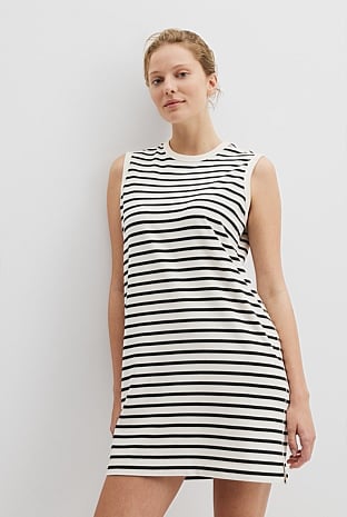 Australian Cotton Stripe Mini Tank Dress