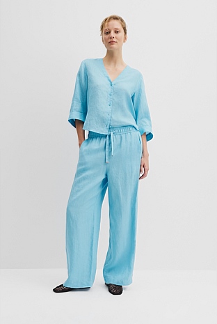 Tie Detail Linen Pant