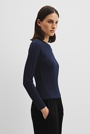 Wide Rib Long Sleeve T-Shirt