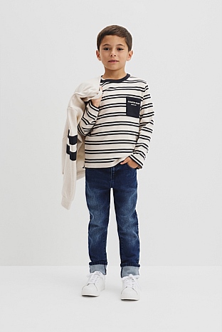 Organically Grown Cotton Long Sleeve Pocket T-Shirt