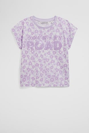 Organically Grown Cotton Sequin Logo T-Shirt