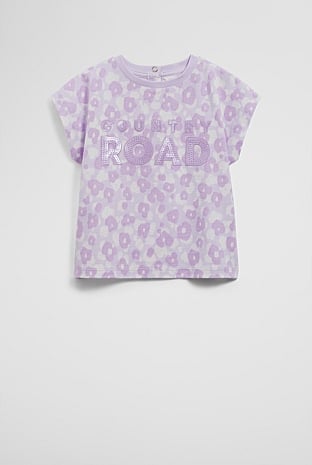 Organically Grown Cotton Sequin Logo T-Shirt