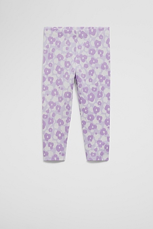 Organically Grown Cotton Blend Flower Legging