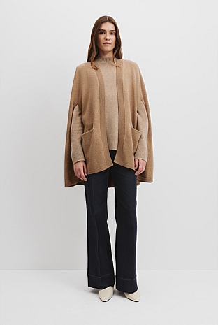 Organically Grown Cotton Blend Pocket Cape