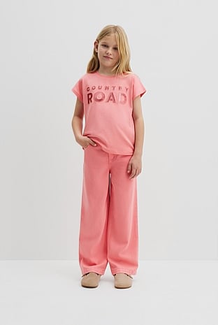 Organically Grown Cotton Sequin Logo T-Shirt