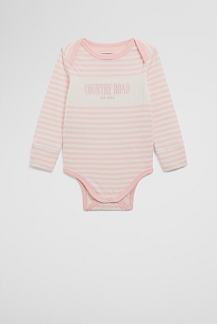 Organically Grown Cotton Long Sleeve Heritage Bodysuit