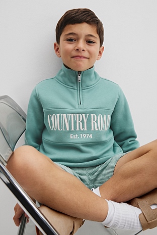 Verified Australian Cotton Heritage Half Zip Sweat