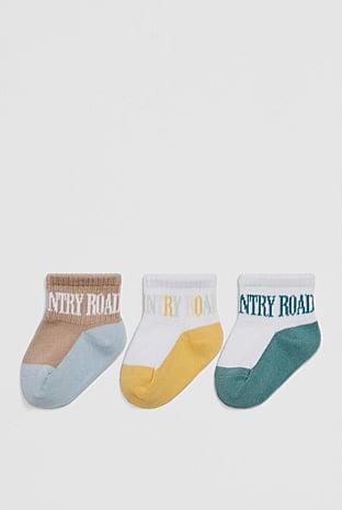 Heritage Qtr Socks 3pk