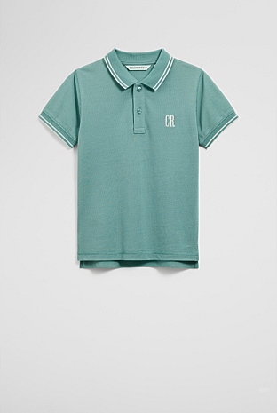Organically Grown Cotton Logo Polo Shirt