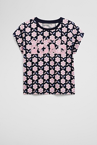 Organically Grown Cotton Sequin Logo T-Shirt