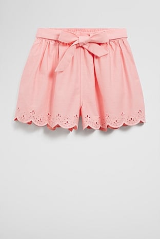 Denim Broderie Short
