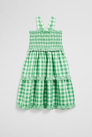 Gingham Midi Dress