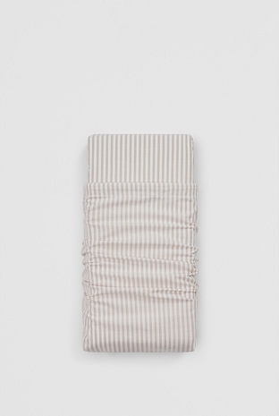 Brae Australian Cotton Stripe King Flat Sheet