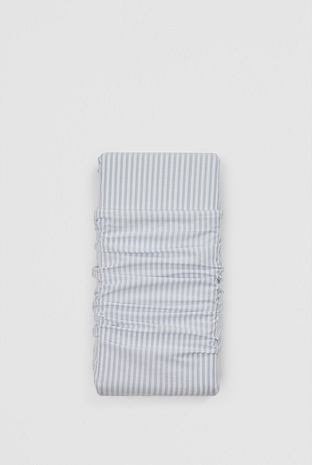 Brae Australian Cotton Stripe King Flat Sheet