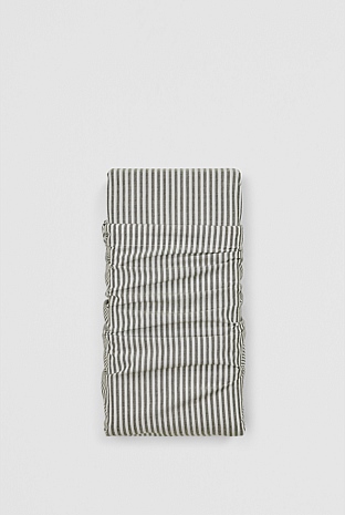 Brae Australian Cotton Stripe Queen Flat Sheet