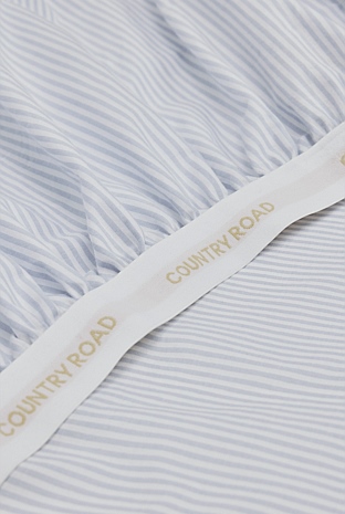 Brae Australian Cotton Stripe Queen Fitted Sheet