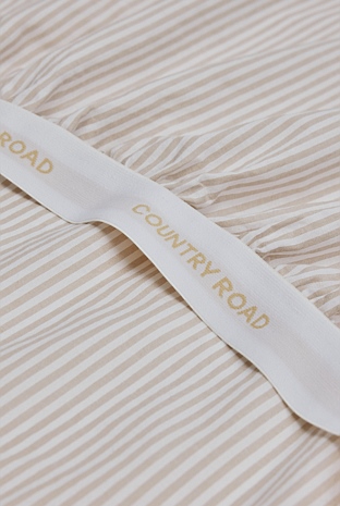 Brae Australian Cotton Stripe King Fitted Sheet