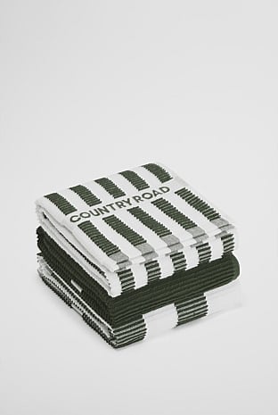 CR Stripe Verified Australian Cotton Tea Towel Pack of 3
