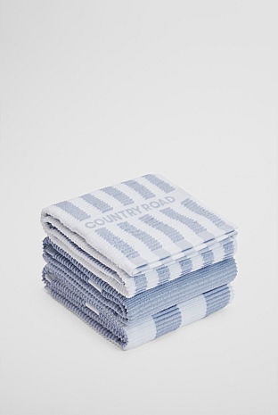 CR Stripe Verified Australian Cotton Tea Towel Pack of 3