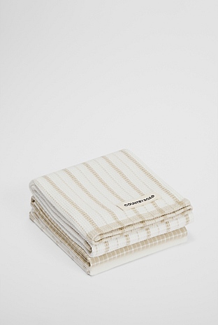 Laine Verified Australian Cotton Tea Towel Pack of 3