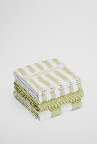 CR Stripe Verified Australian Cotton Tea Towel Pack of 3