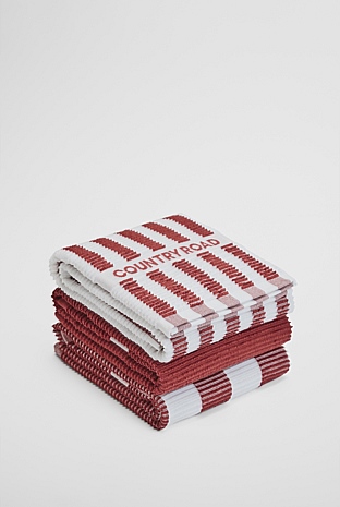 CR Stripe Verified Australian Cotton Tea Towel Pack of 3