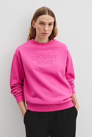 Australian Good Earth Cotton Monogram Sweat