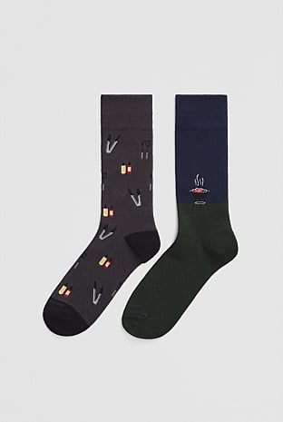 Australian Cotton Blend Barbeque Sock Pack of 2